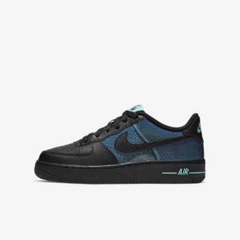 Nike Air Force 1 SE - Nagyobb Gyerek Utcai Cipő - Fekete/Kék/Fekete